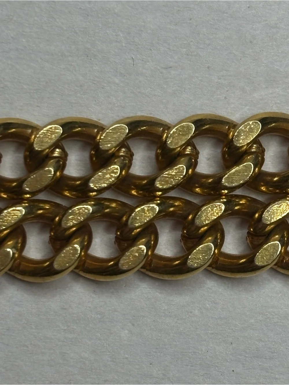Vintage 13in Gold Tone Pocket Watch Chain with Spring Ring & Dog Clip #6060